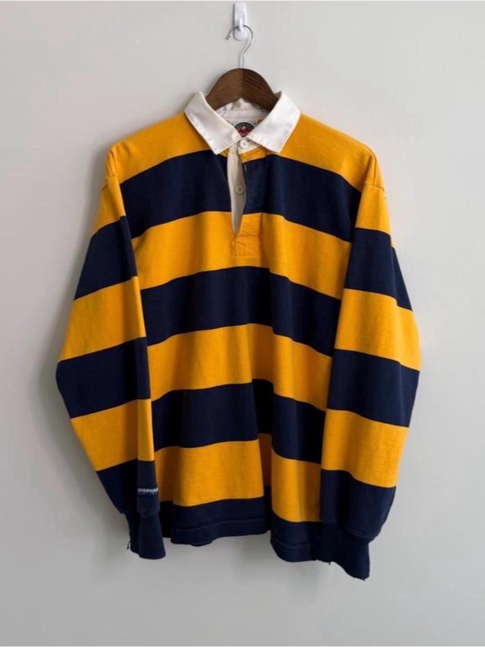 Barbarian Rugby Shirt Navy Blue Yellow Large
